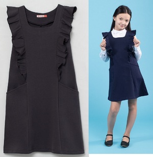    Сарафан шк Cherubino 62789-48 сер М 40% - картинка 1