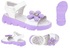 Туфли летн KENKA 24-113 white-lilac ( 3,0) - картинка 1