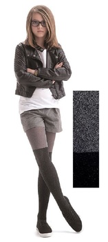    Колготки Knittex 1603 черн/сер М - картинка 1